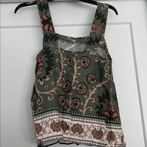 Sanctuary Green and Pink Floral Top short set new